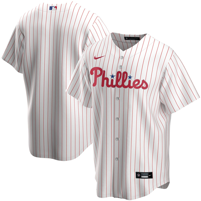 2020 MLB Men Philadelphia Phillies Nike White Home 2020 Replica Team Jersey 1